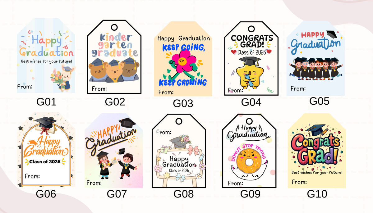 Customised Graduation Tag (Set Of 10)