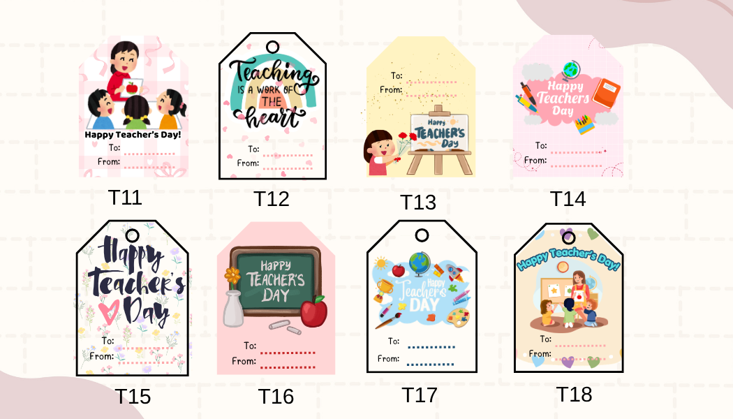 Customised Teacher's Day Tag ( Set Of 10)