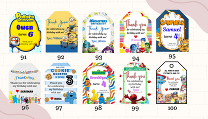 Customised Birthday Tag (Set of 10)