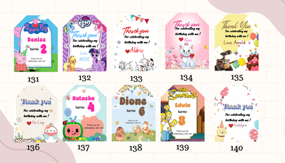 Customised Birthday Tag (Set of 10)