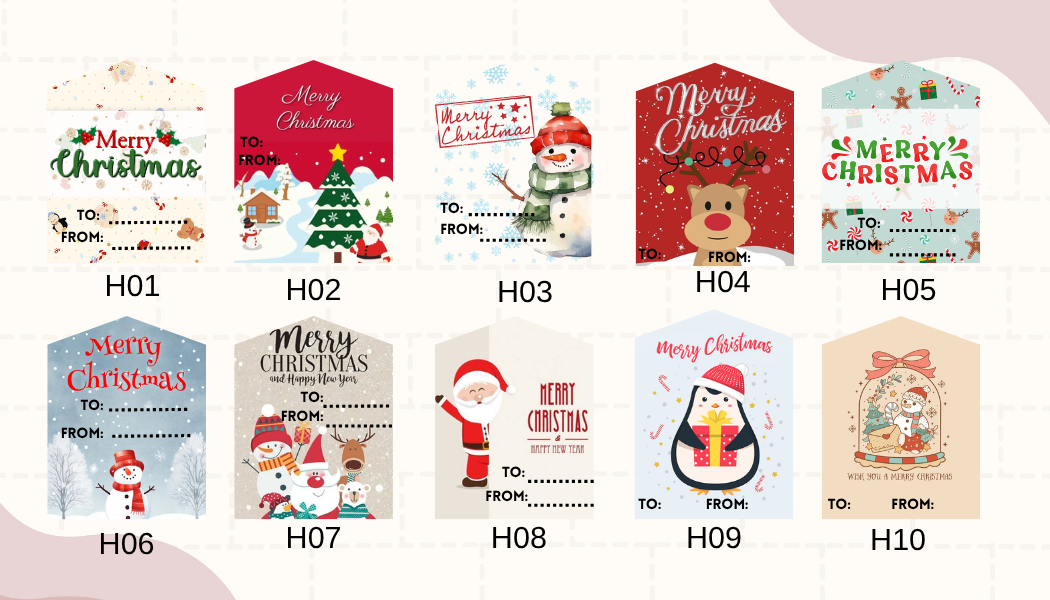 Customised Christmas Tag ( Set Of 10)