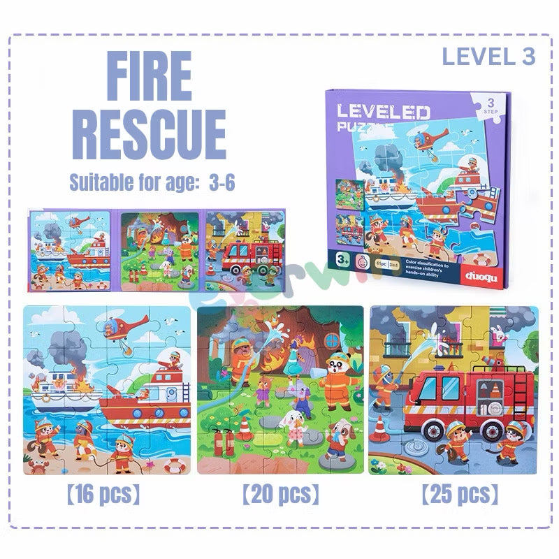 3 Level Magnetic Puzzle book
