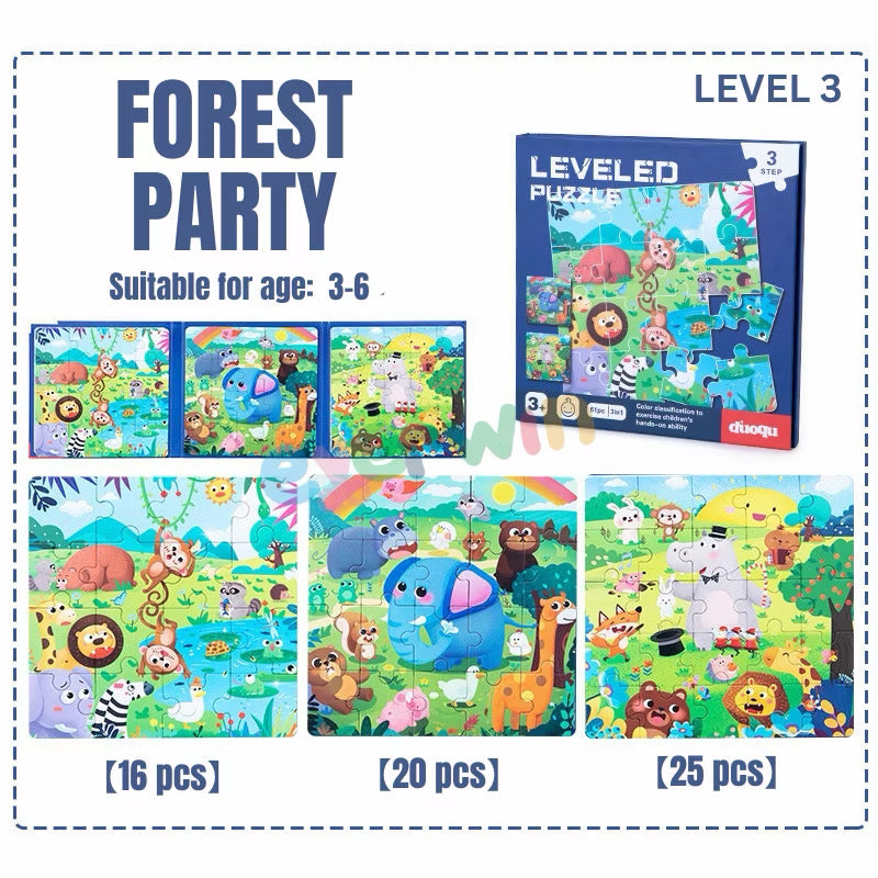 3 Level Magnetic Puzzle book
