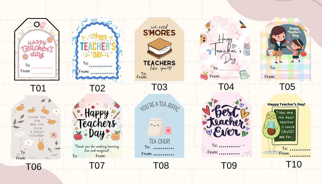 Customised Teacher's Day Tag ( Set Of 10)